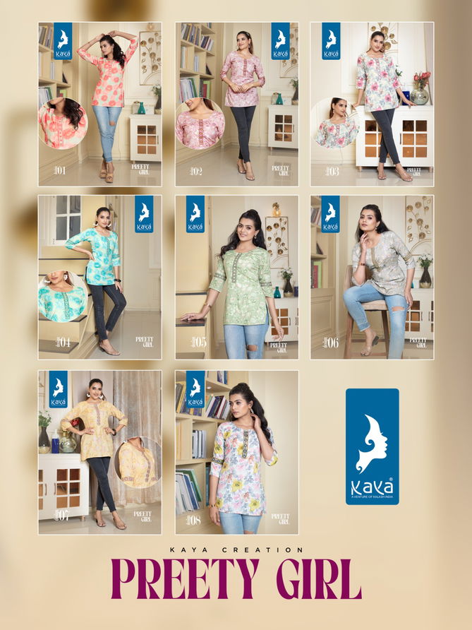 Preety Girl By Kaya Printed Short Top Catalog